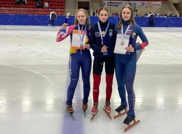 Спортсменка отделения конькобежного спорта (шорт-трек) стала победительницей Первенства России